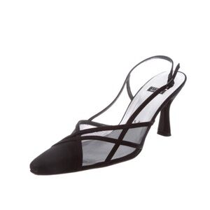 STUART WEITZMAN mesh Slingback Pump, Size 7 black